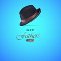 Happy FatherÃ¢â¬â¢s Day Background for Greeting card Vector illustration with Men Hats Royalty Free Stock Photo